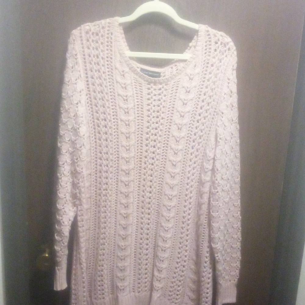 **FLAWED** Lane Bryant Long Crochet Sweater